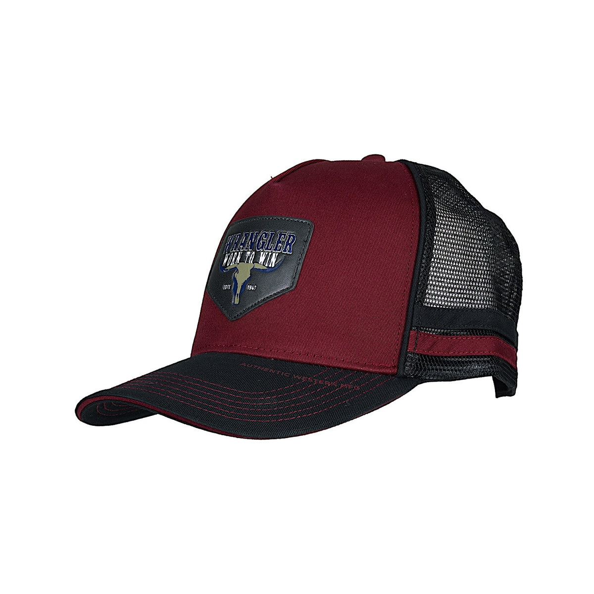 Wrangler Odin High Profile Trucker Cap - Black / Cognac