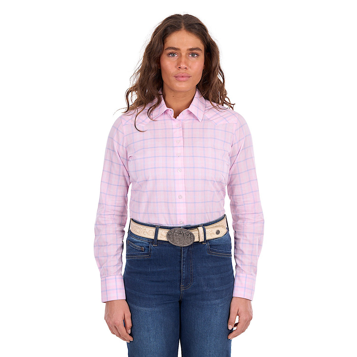 Wrangler Women's Essie Shirt - Pink / Blue