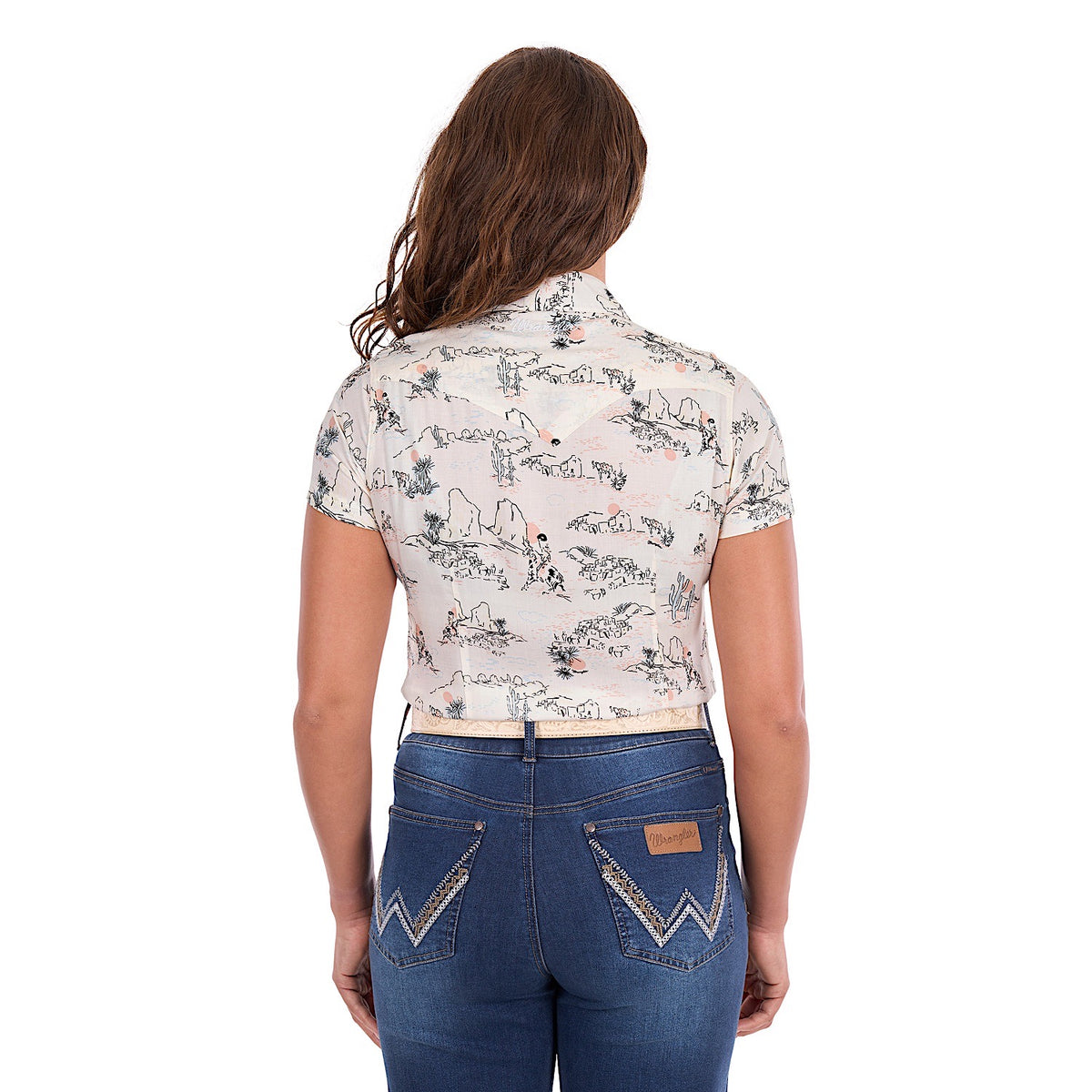 Wrangler Women's Heidi Short Sleeve Shirt - Cream