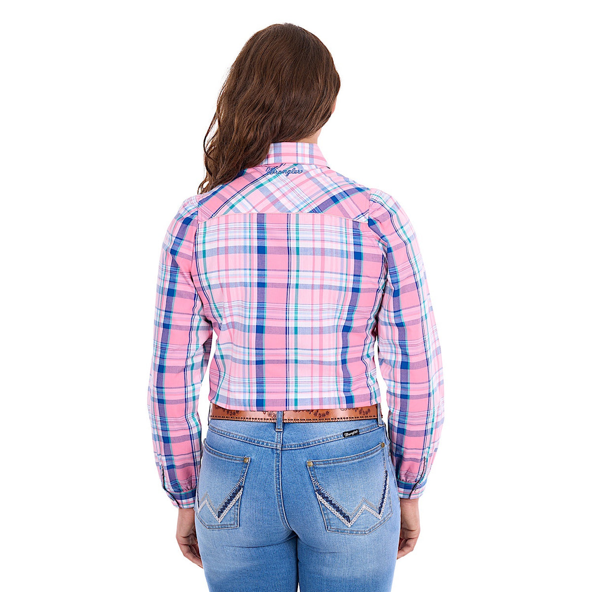 Wrangler Women's Kiara Shirt - Blue / Pink