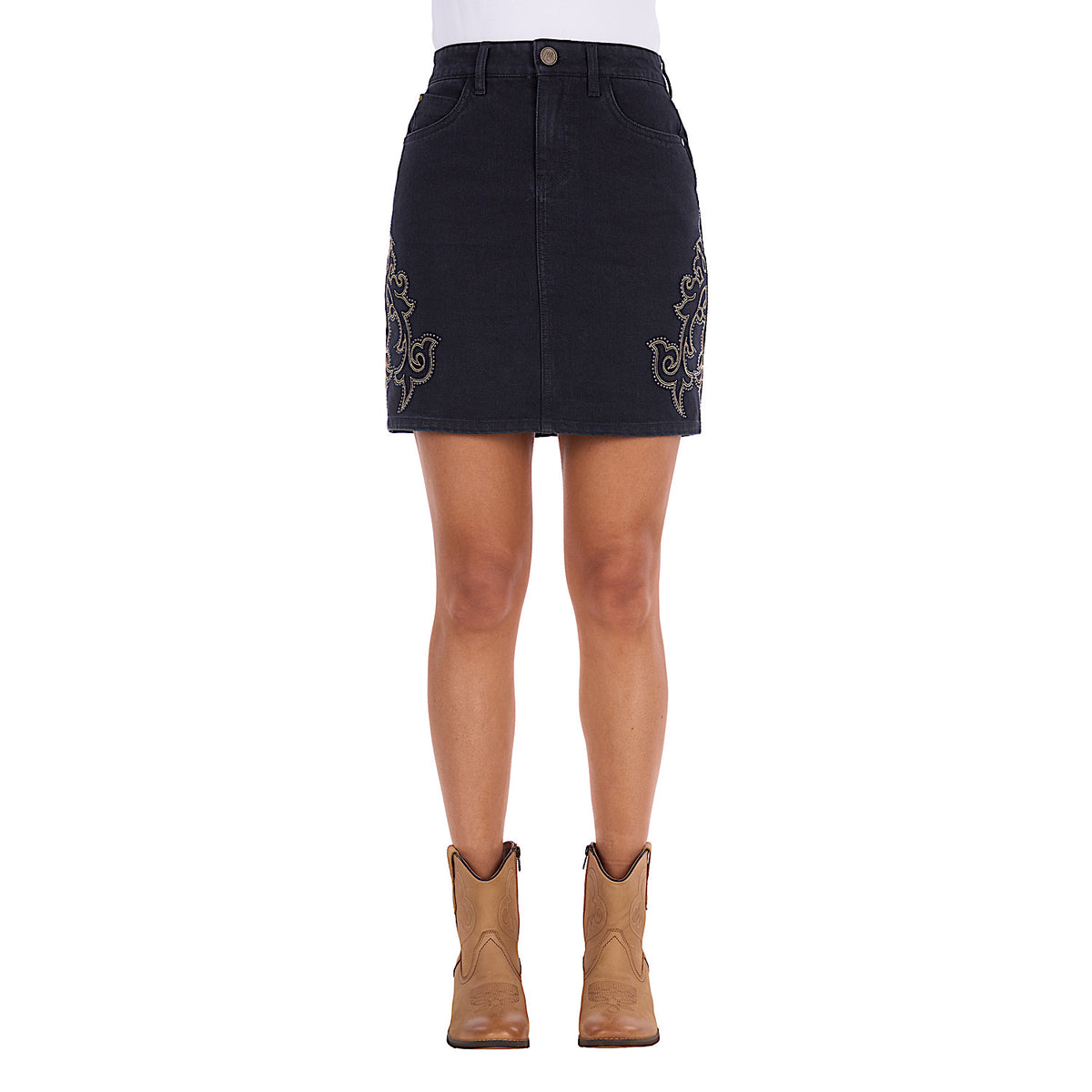 Wrangler Women's Rock Denim Skirt - Black