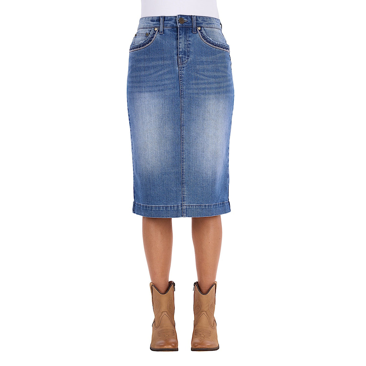 Wrangler Women's Emmie Denim Skirt - Kora Blue