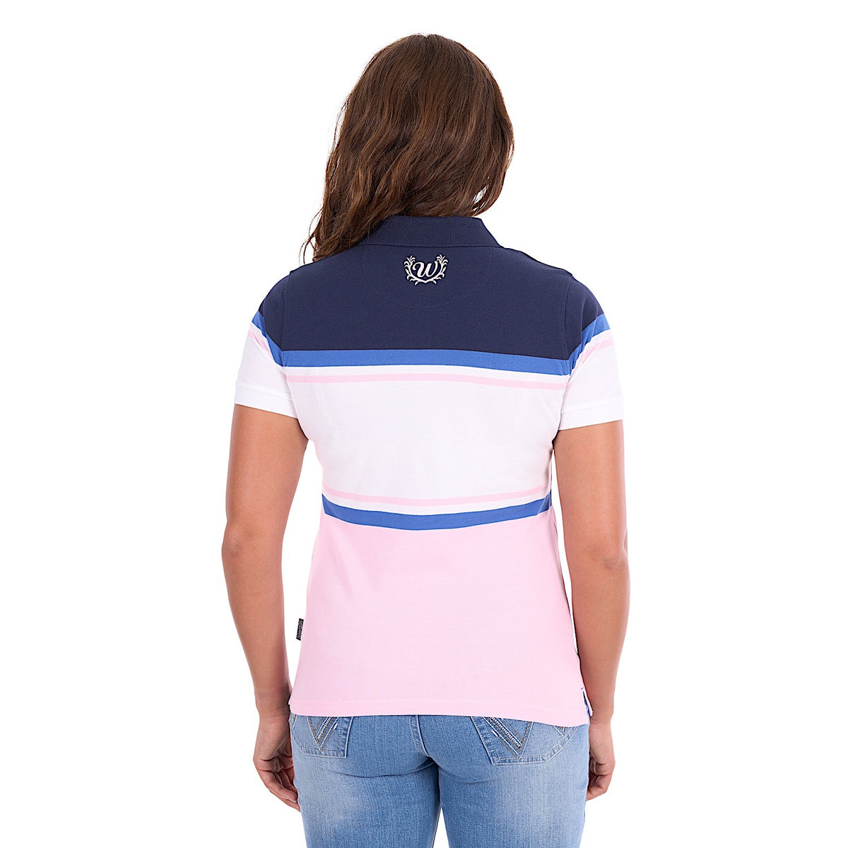 Wrangler Women's Maeve Polo - Pink / Navy