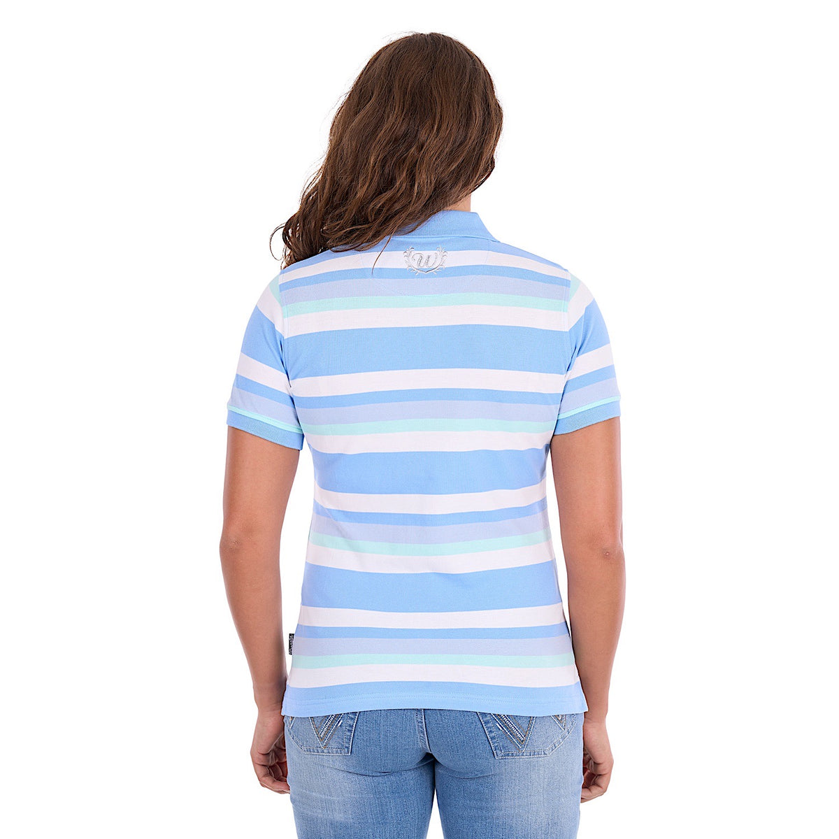 Wrangler Women's Sloan Polo - Blue / Mint