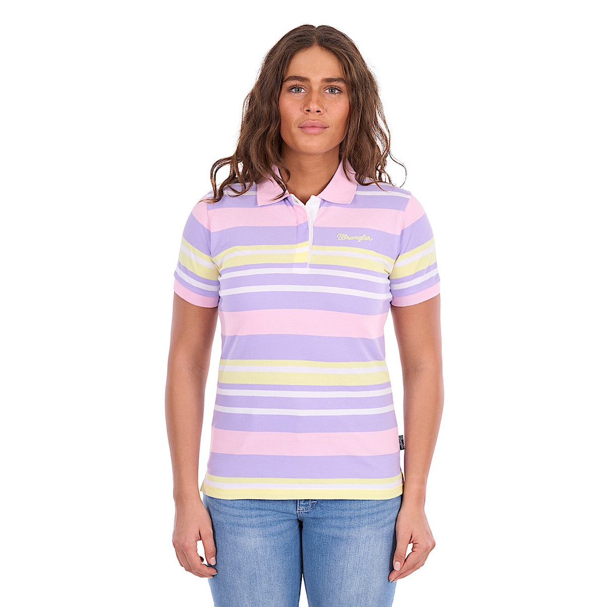 Wrangler Women's Quinn Polo - Lavender / Yellow