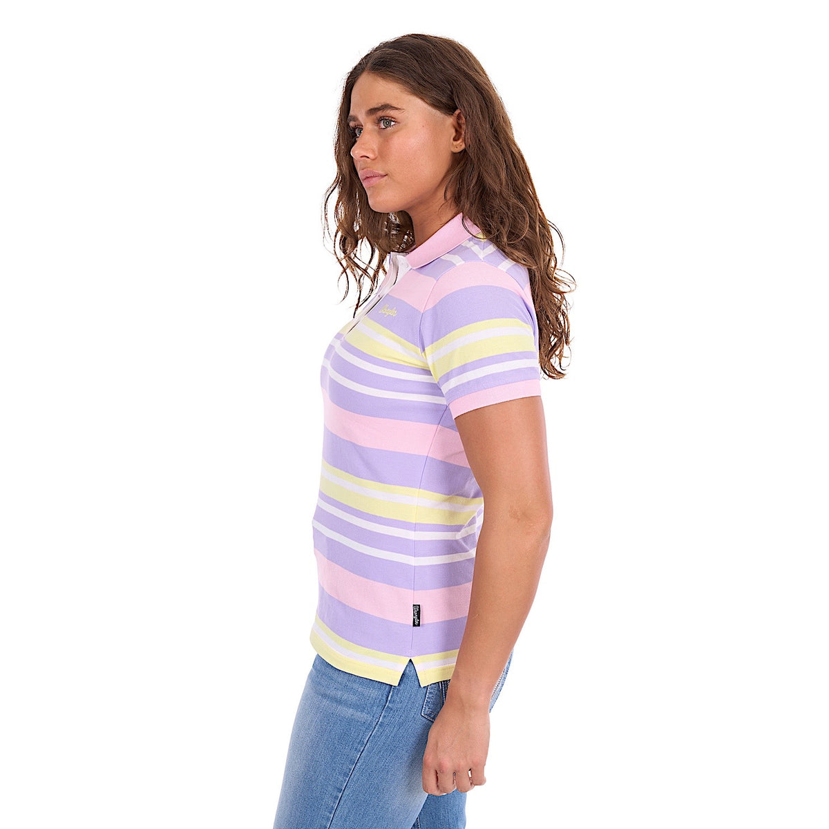 Wrangler Women's Quinn Polo - Lavender / Yellow