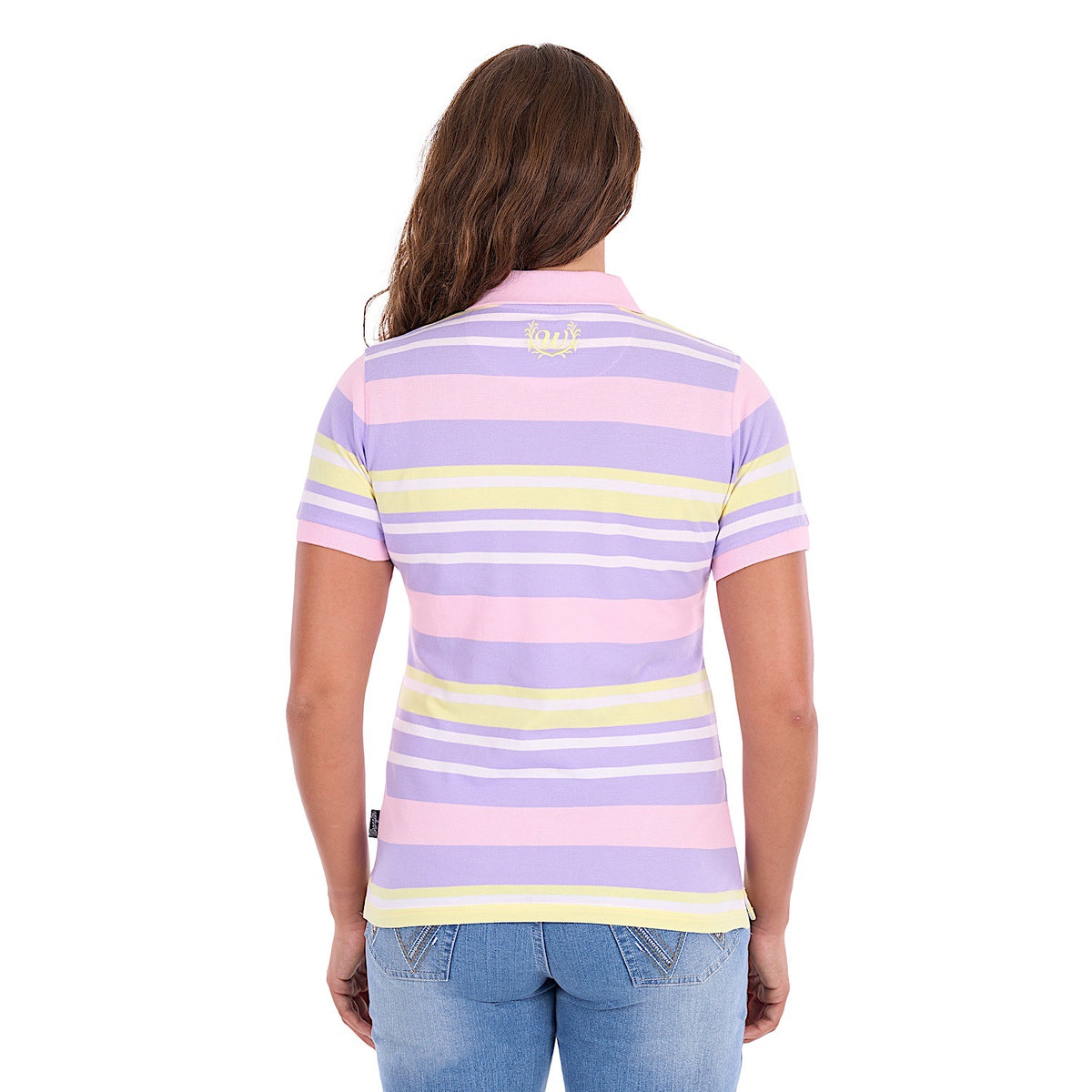 Wrangler Women's Quinn Polo - Lavender / Yellow