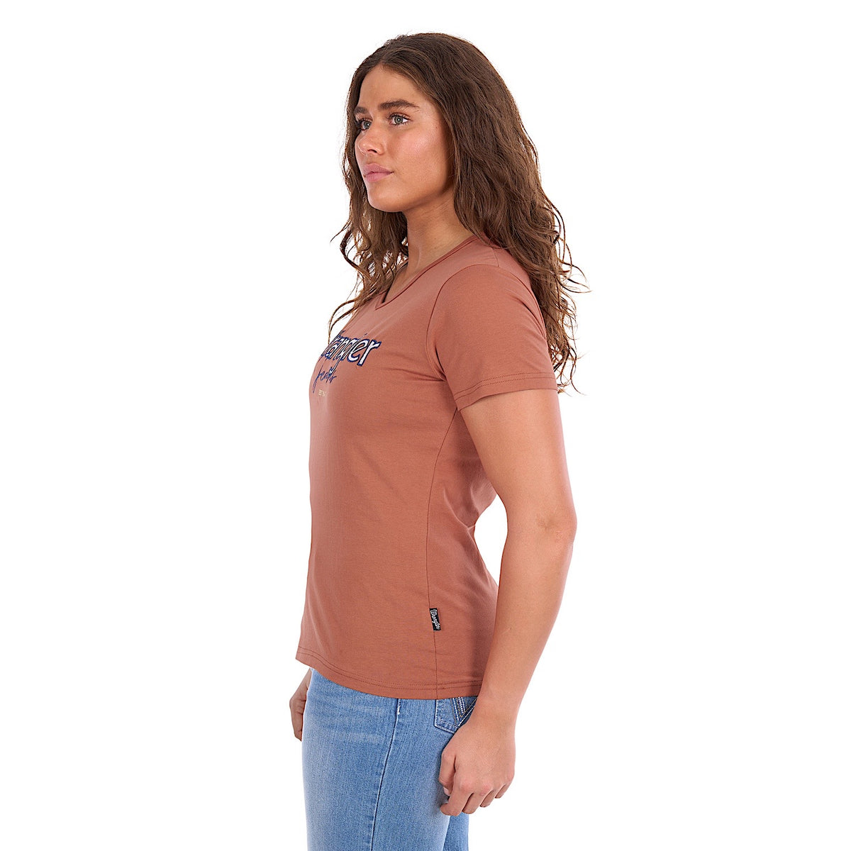 Wrangler Women's Maya V - Neck Tee - Copper