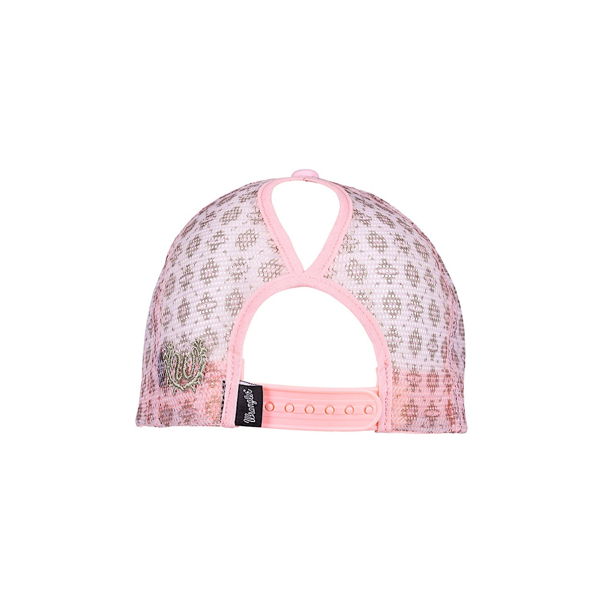 Wrangler Lucy Hgh Profile Ponytail Trucker Cap - Pastel Pink