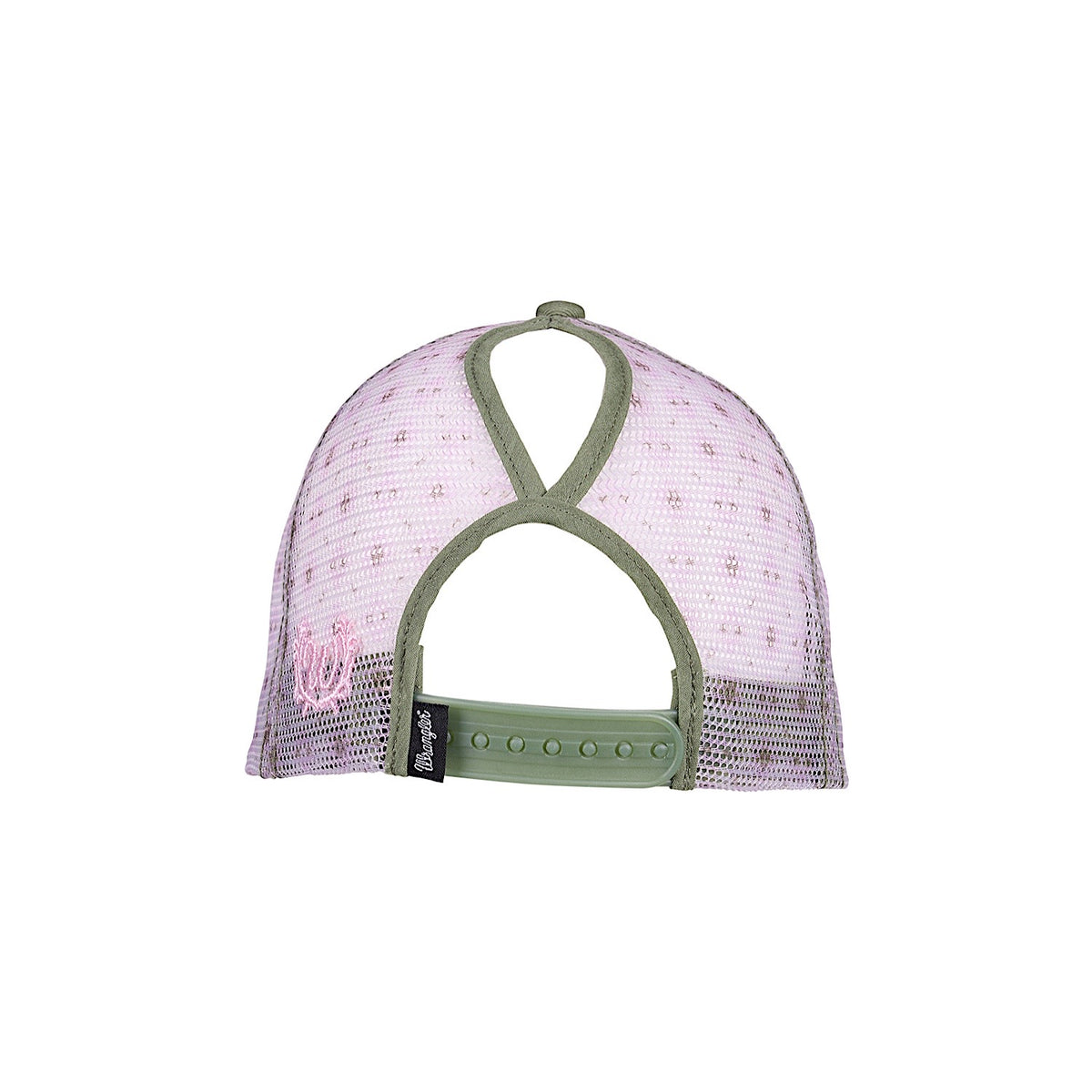 Wrangler Lucy Hgh Profile Ponytail Trucker Cap - Khaki Marle