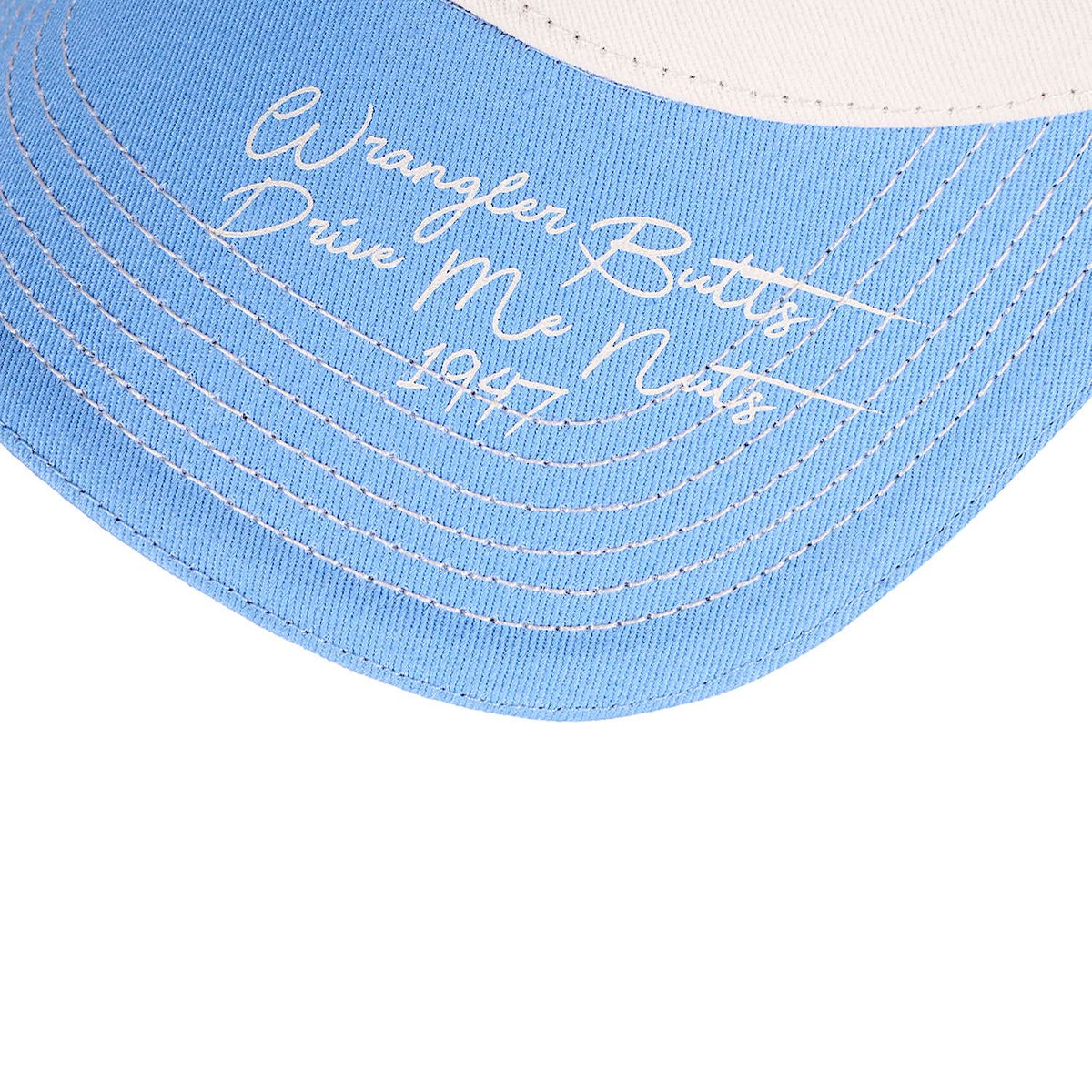 Wrangler Josie High Profile Trucker Cap - Cream / Light Blue