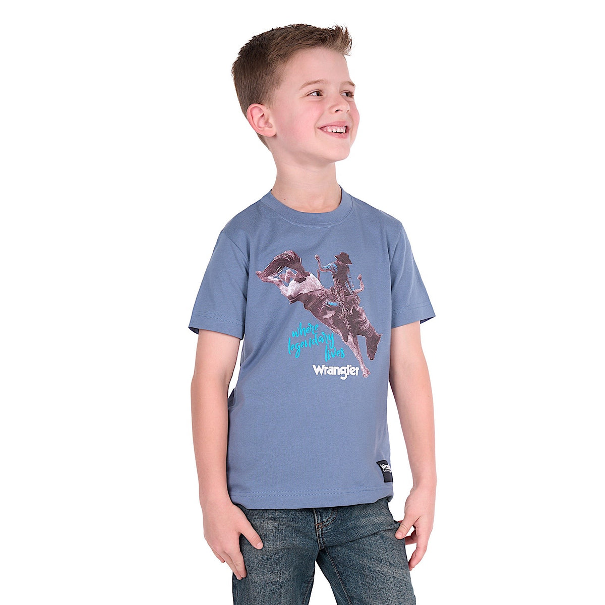 Wrangler Boy's Michael Tee - Storm Blue