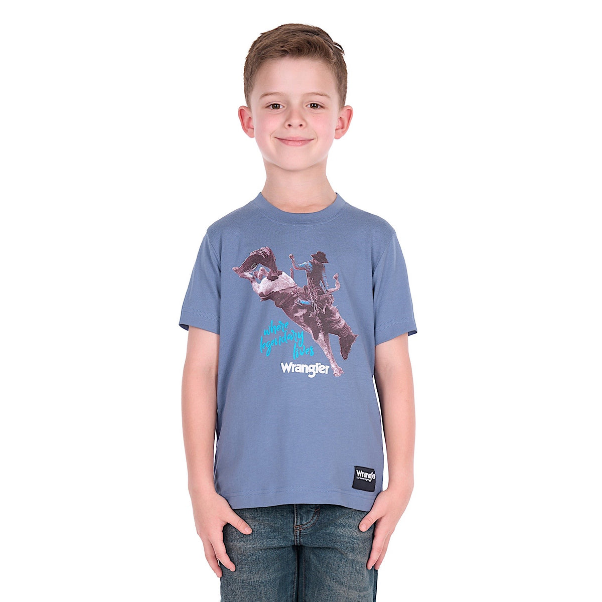 Wrangler Boy's Michael Tee - Storm Blue