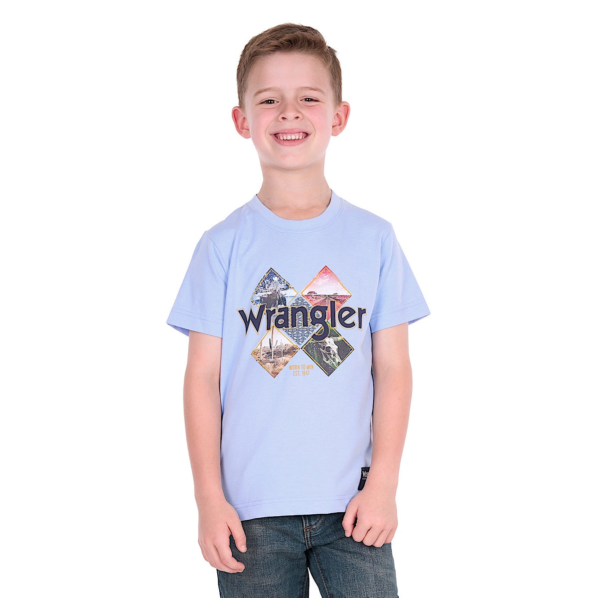 Wrangler Boy's Mark Tee - Light Blue