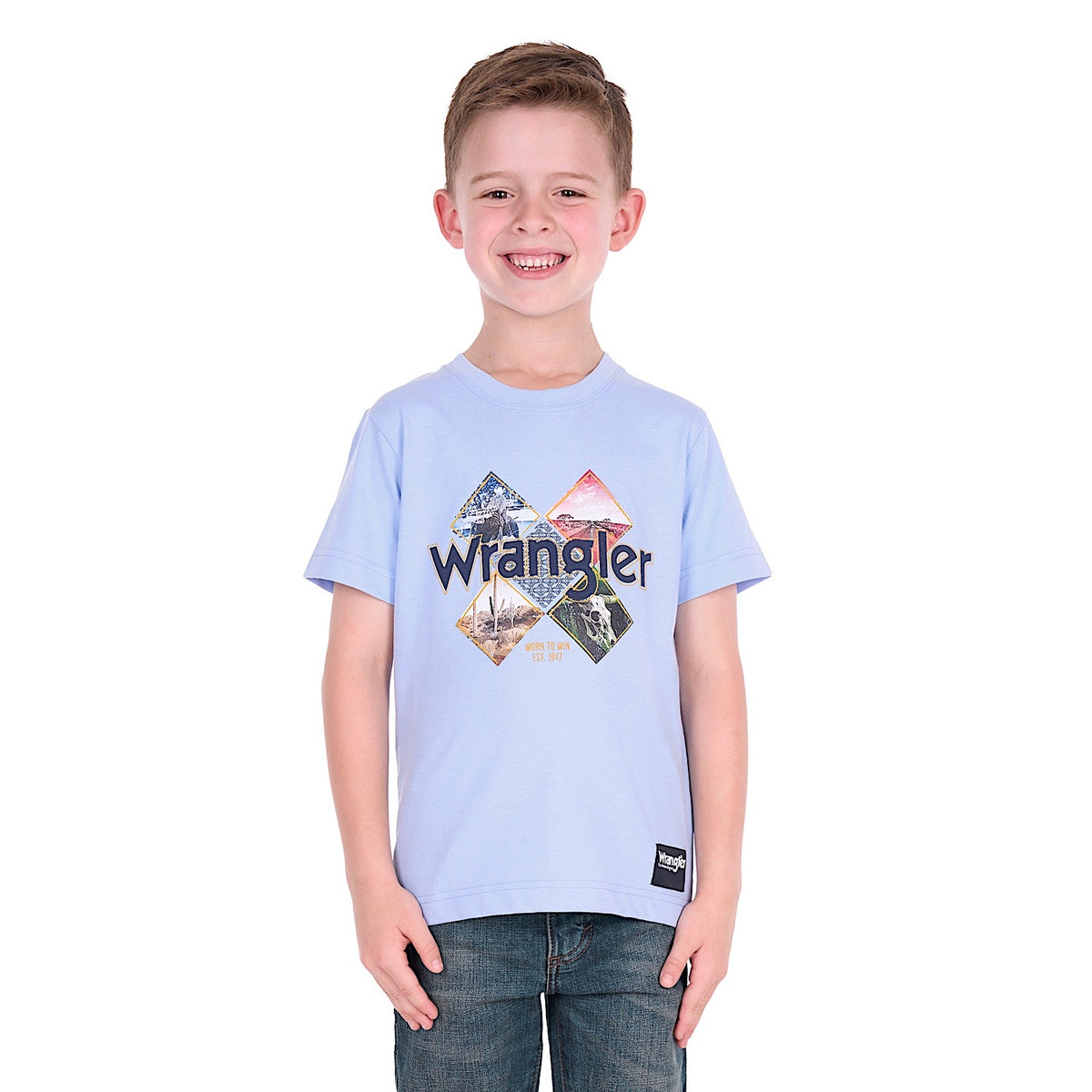 Wrangler Boy's Mark Tee - Light Blue