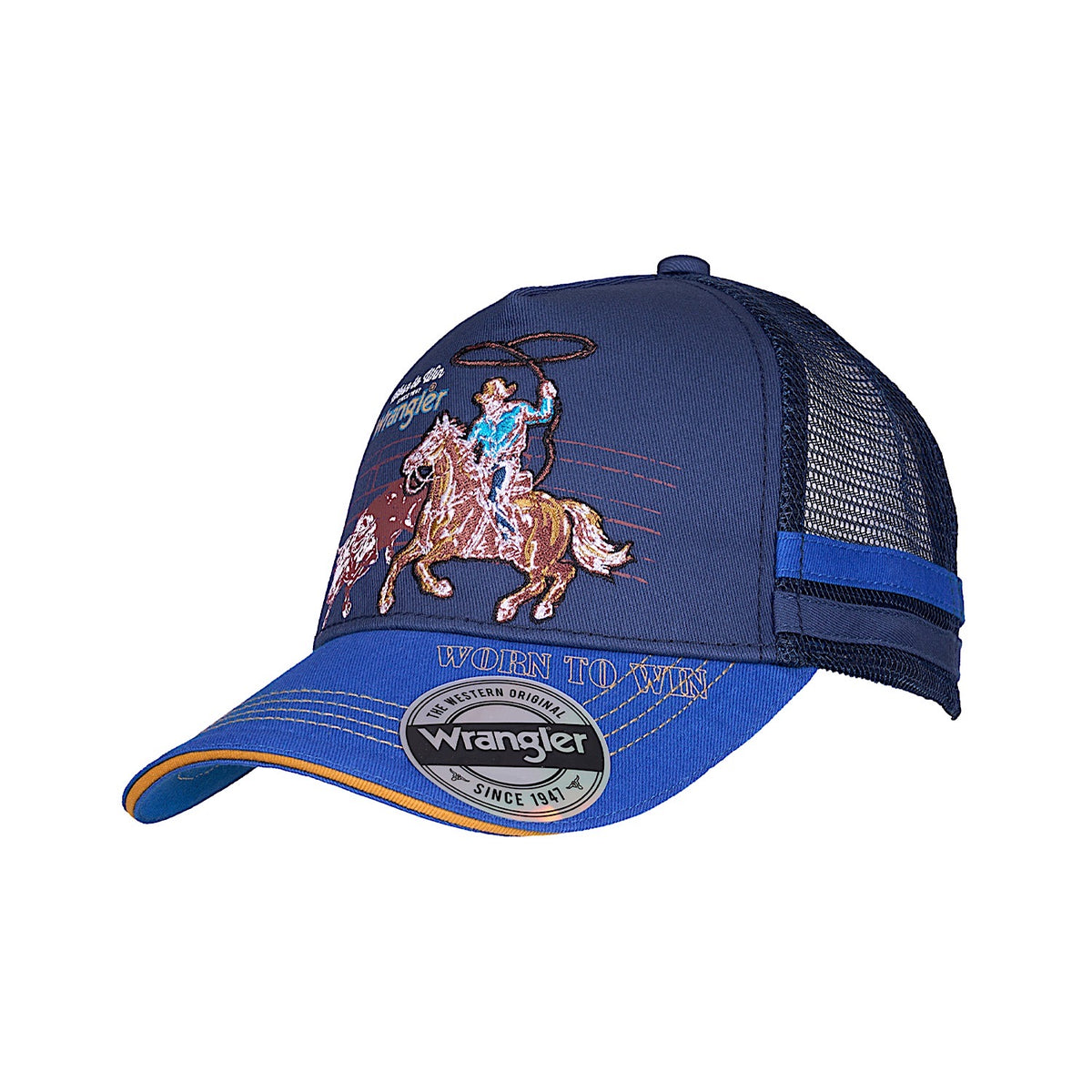 Wrangler Kid's Abe Trucker Cap - Navy / Blue