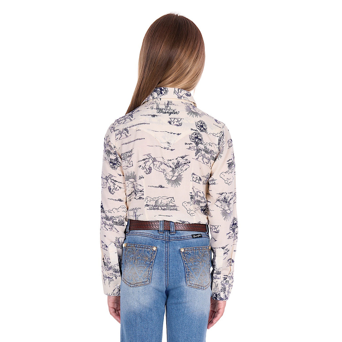 Wrangler Girl's Ivory Logo Shirt - Cream