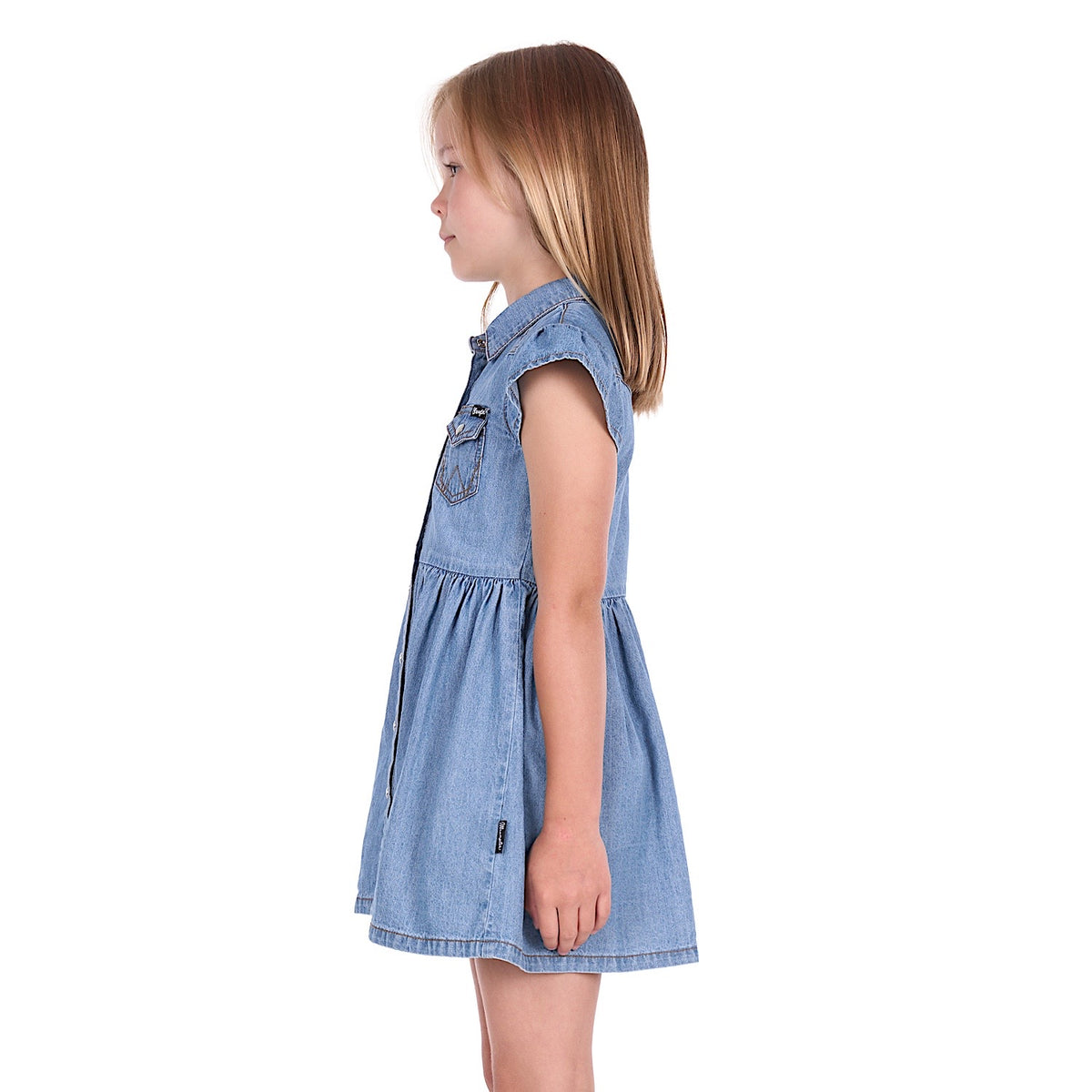 Wrangler Girl's Poppy Dress - Chambray