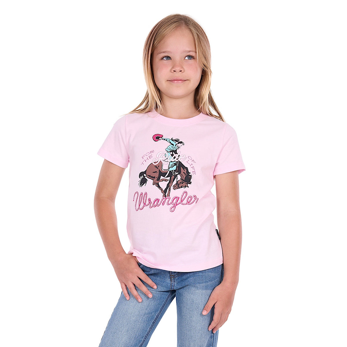 Wrangler Girl's Jenna Tee - Pastel Pink