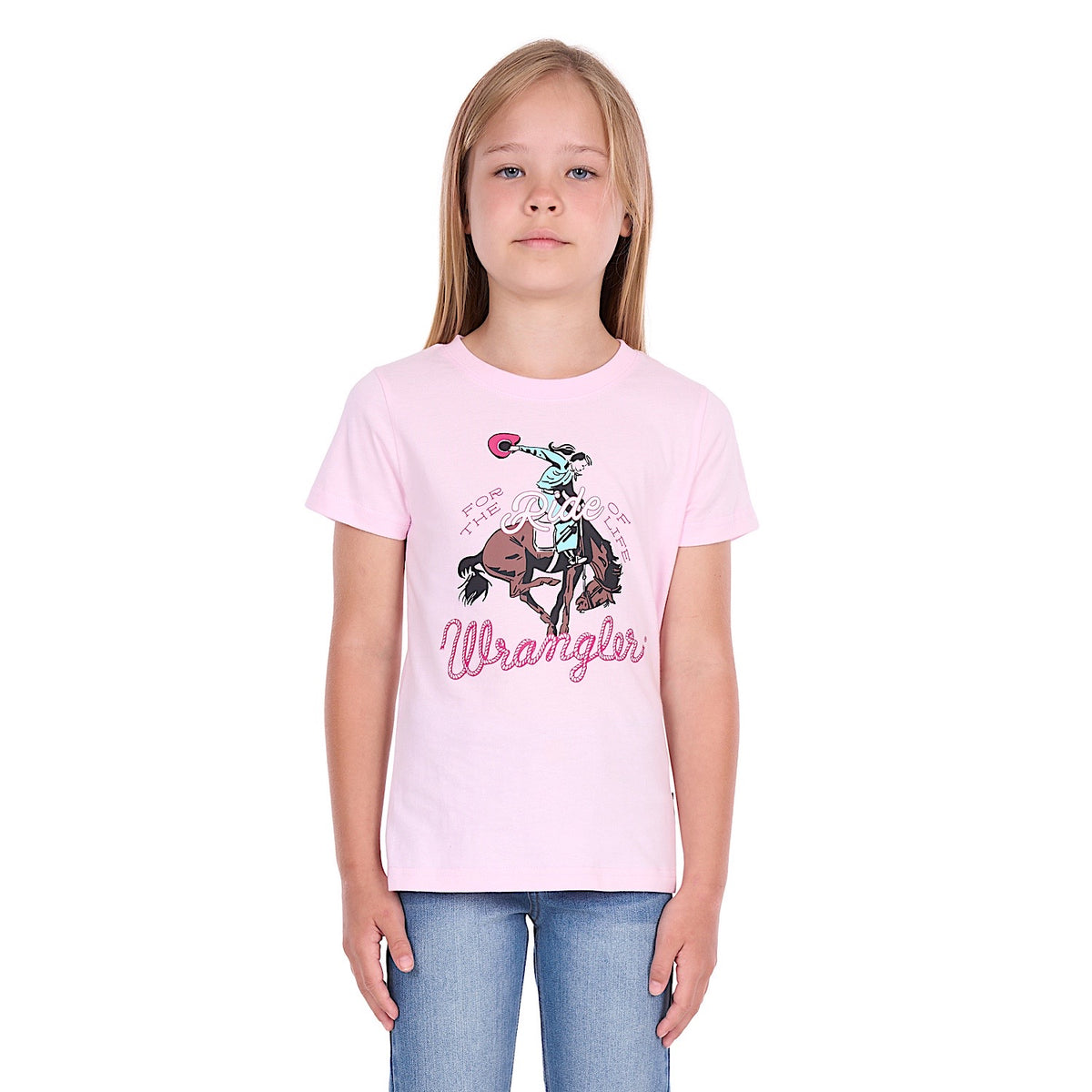 Wrangler Girl's Jenna Tee - Pastel Pink