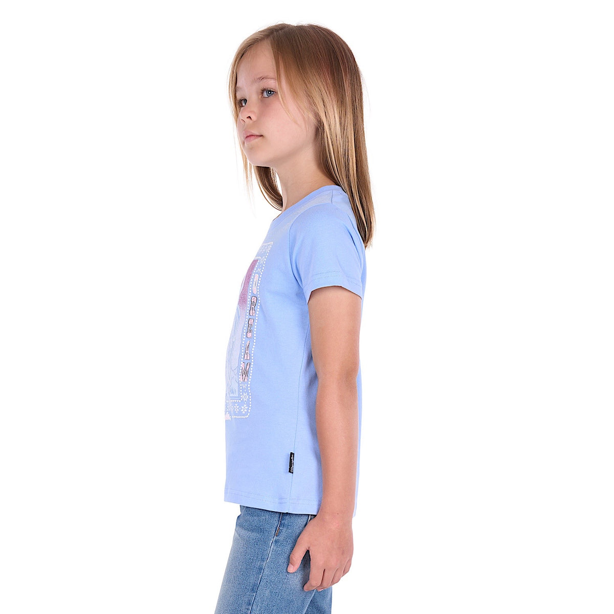 Wrangler Girl's Lola Tee - Light Blue