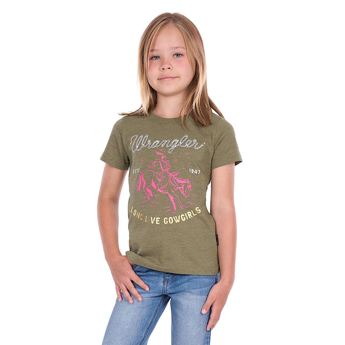 Wrangler Girl's Sage Tee - Khaki Marle