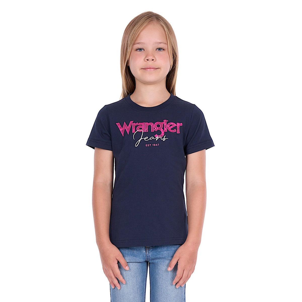 Wrangler Girl's Maya Tee - Navy