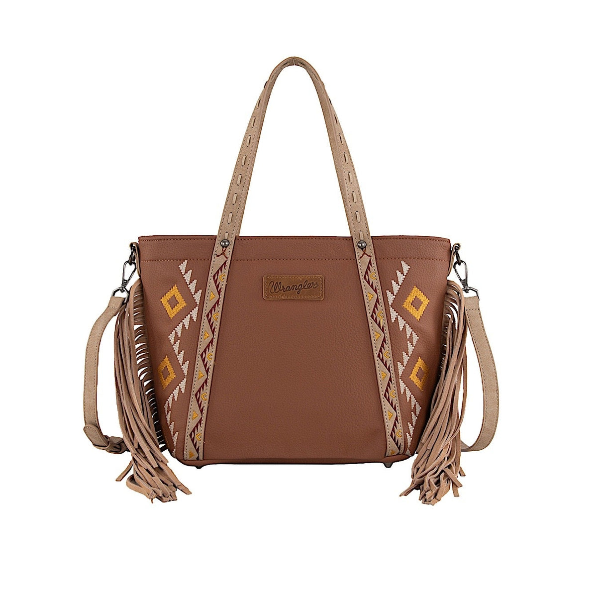 Wrangler Women's Indiana Fringe Tote Bag - Tan