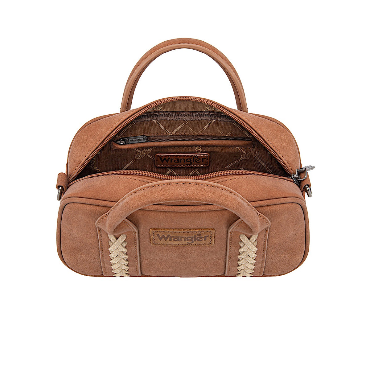 Wrangler Women's Whipstitch Mini Crossbody Bag - Tan