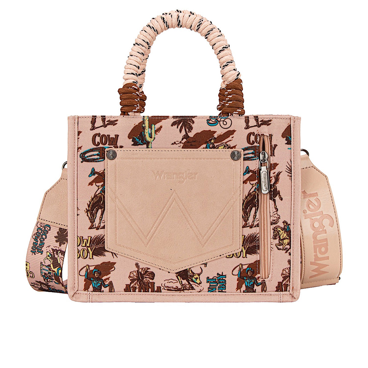 Wrangler Women's Rodeo Print Crossbody Bag - Pink
