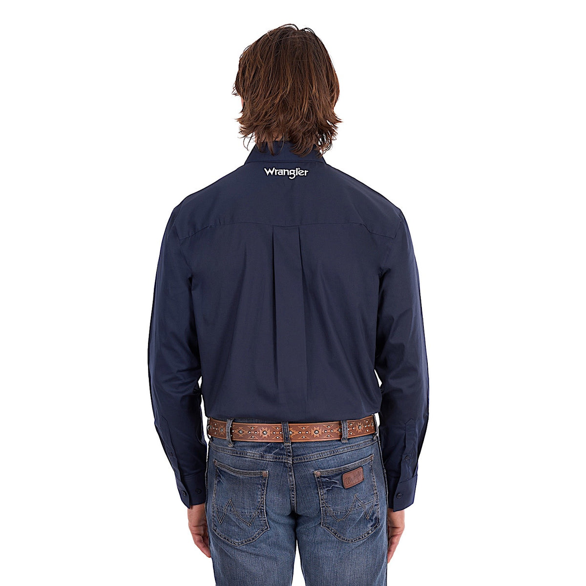 Wrangler Men's Flex Logo Shirt - Navy