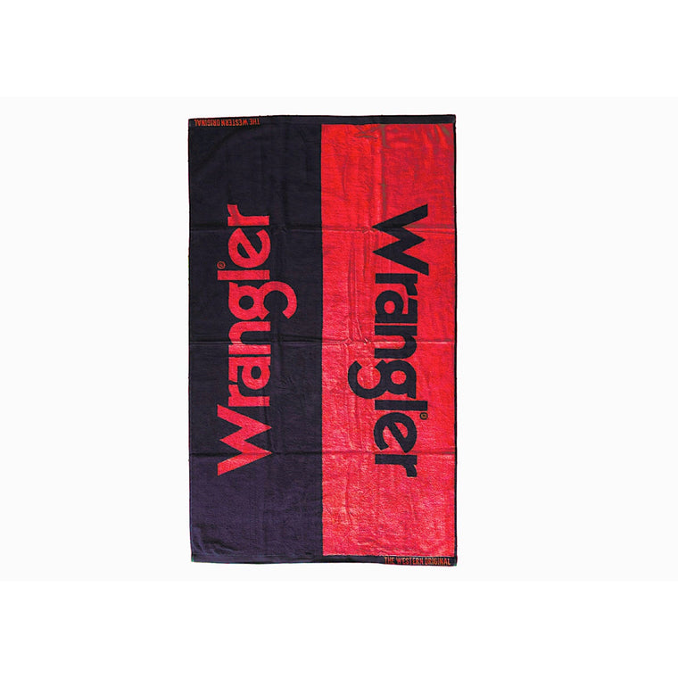 Wrangler Logo Beach Towel Navy/Red