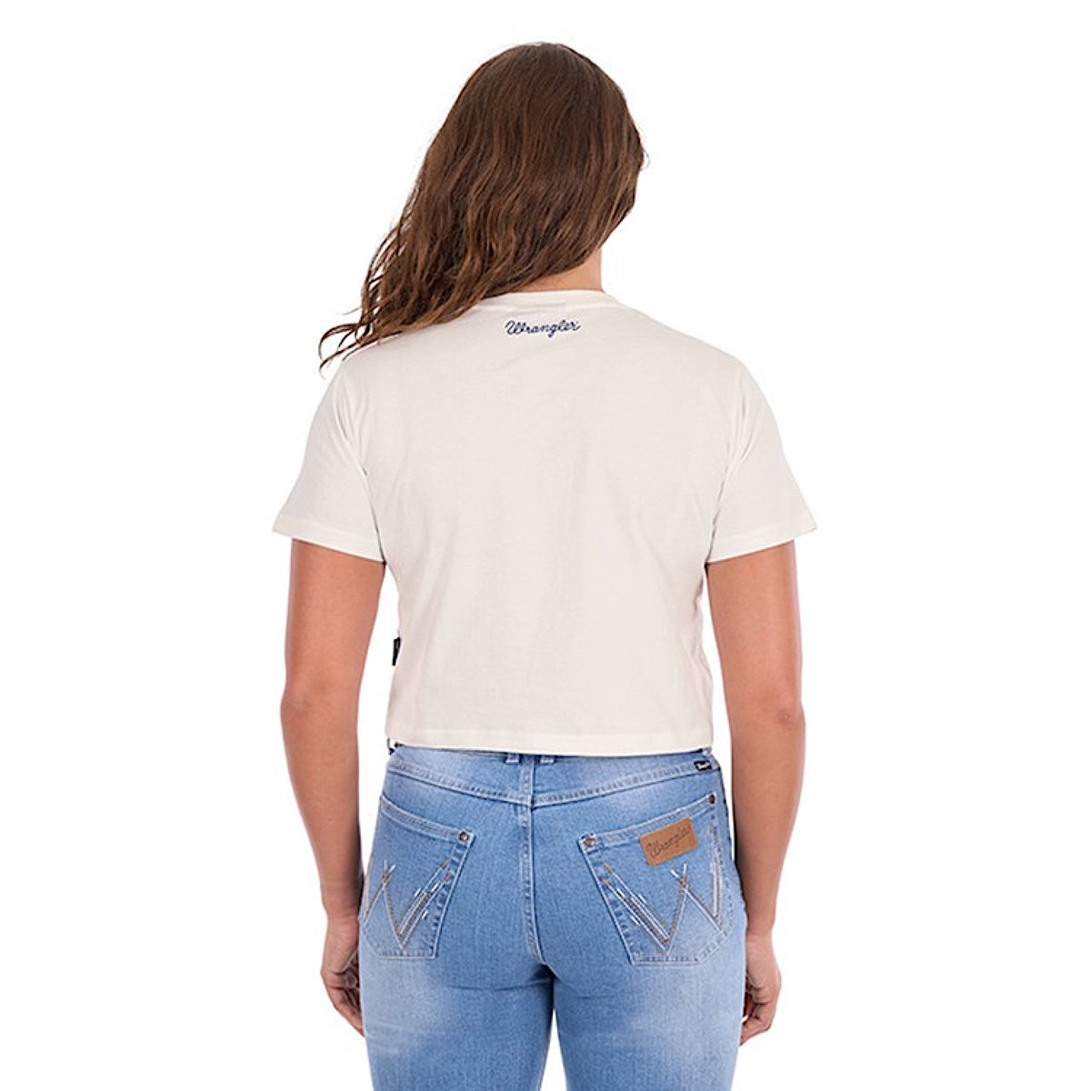 Wrangler Women's Cindy Crop Tee - Cream