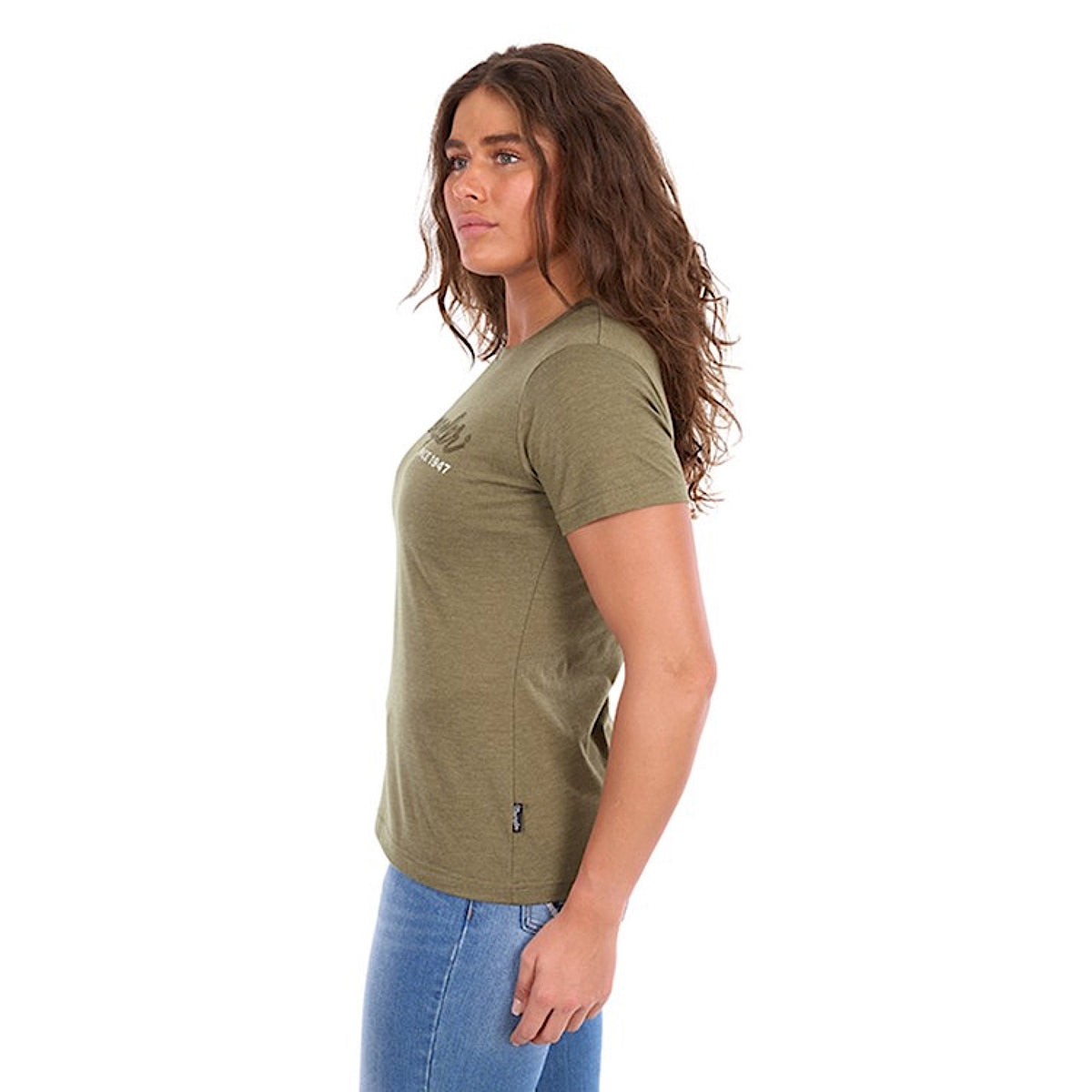 Wrangler Women's Lucy Tee - Khaki Marle