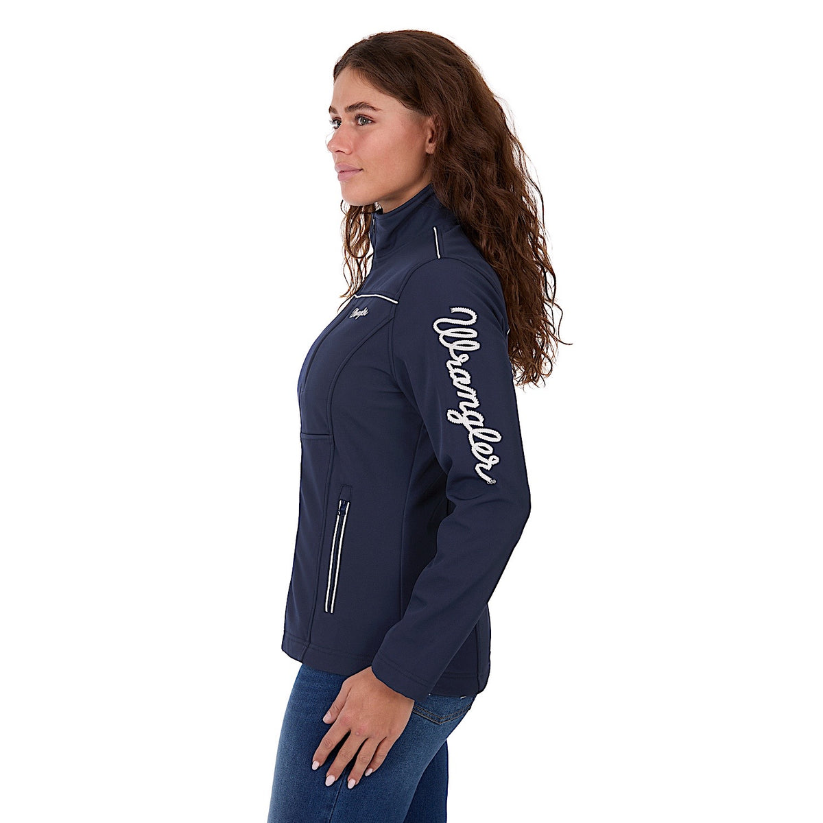 Wrangler Women's Logo Softshell Jacket - Navy