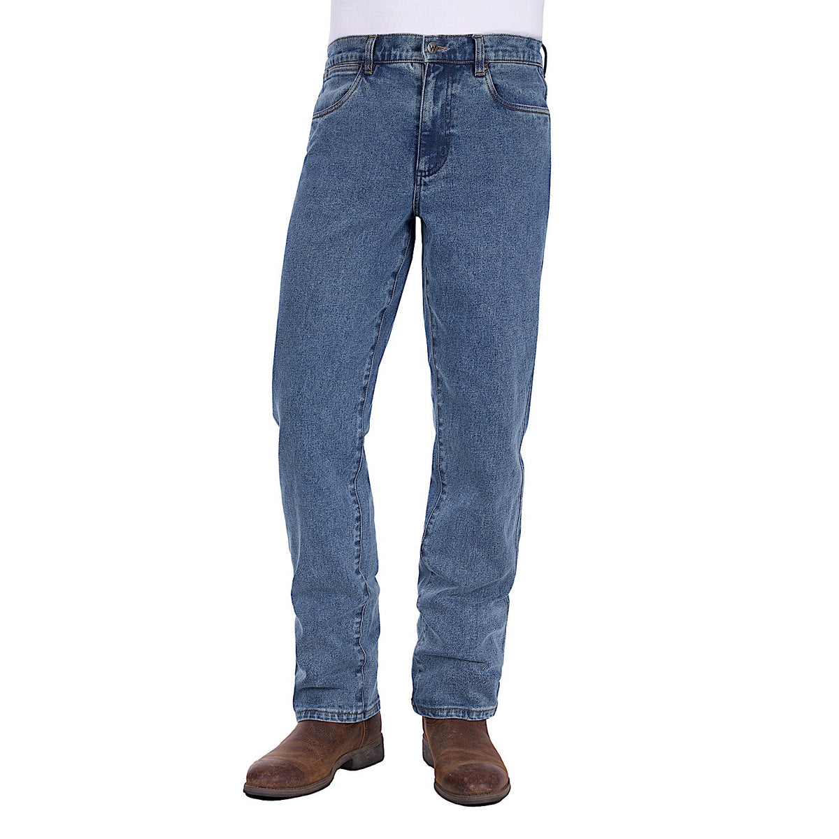 Wrangler Men’s Reg Straight Leg Jean - Original Stone