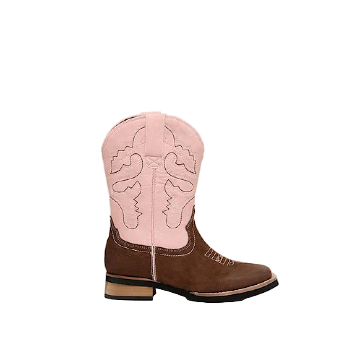 Baxter Youth Western Boots - Light Pink / Brown