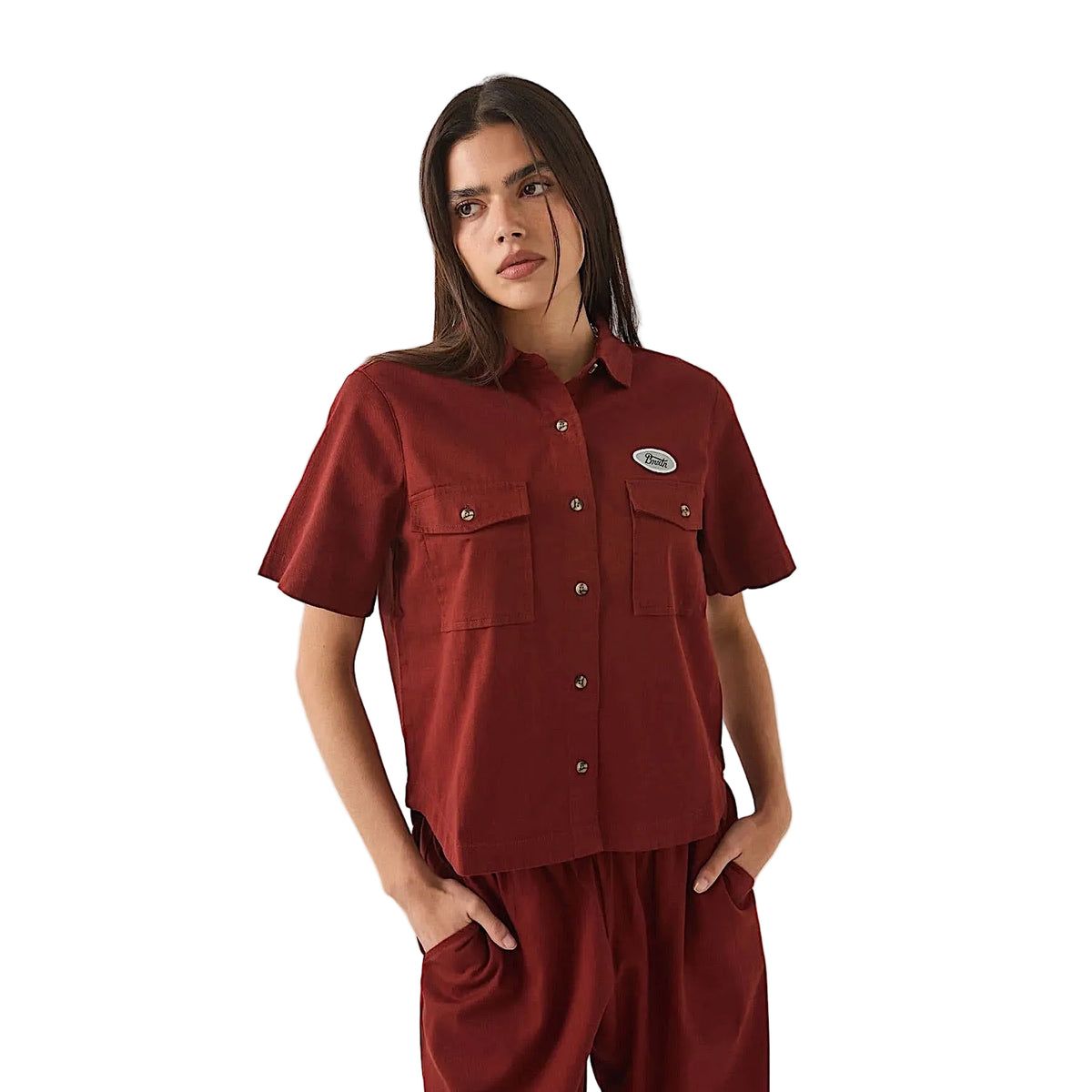 Brixton Women's Mechanics Shirt - Dark Brick