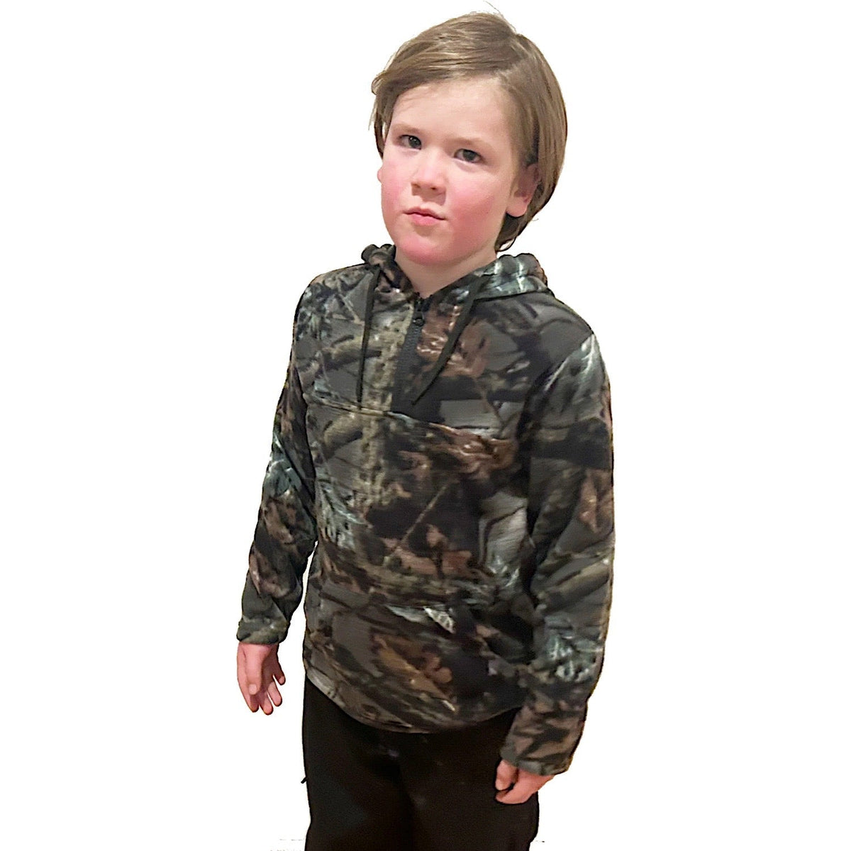 Adventureline Kid’s Camo Half Zip Hoodie - Camo