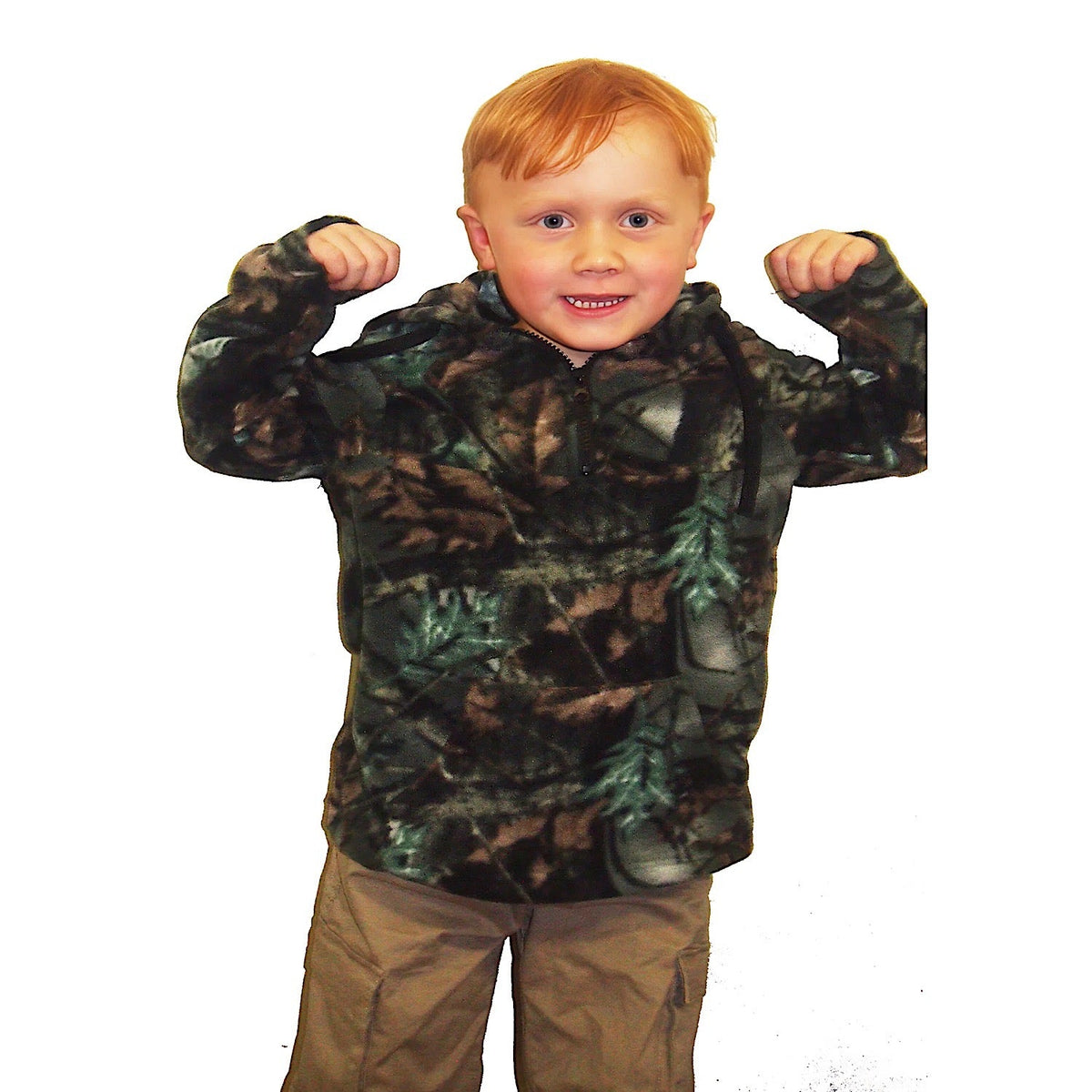 Adventureline Kid’s Camo Half Zip Hoodie - Camo