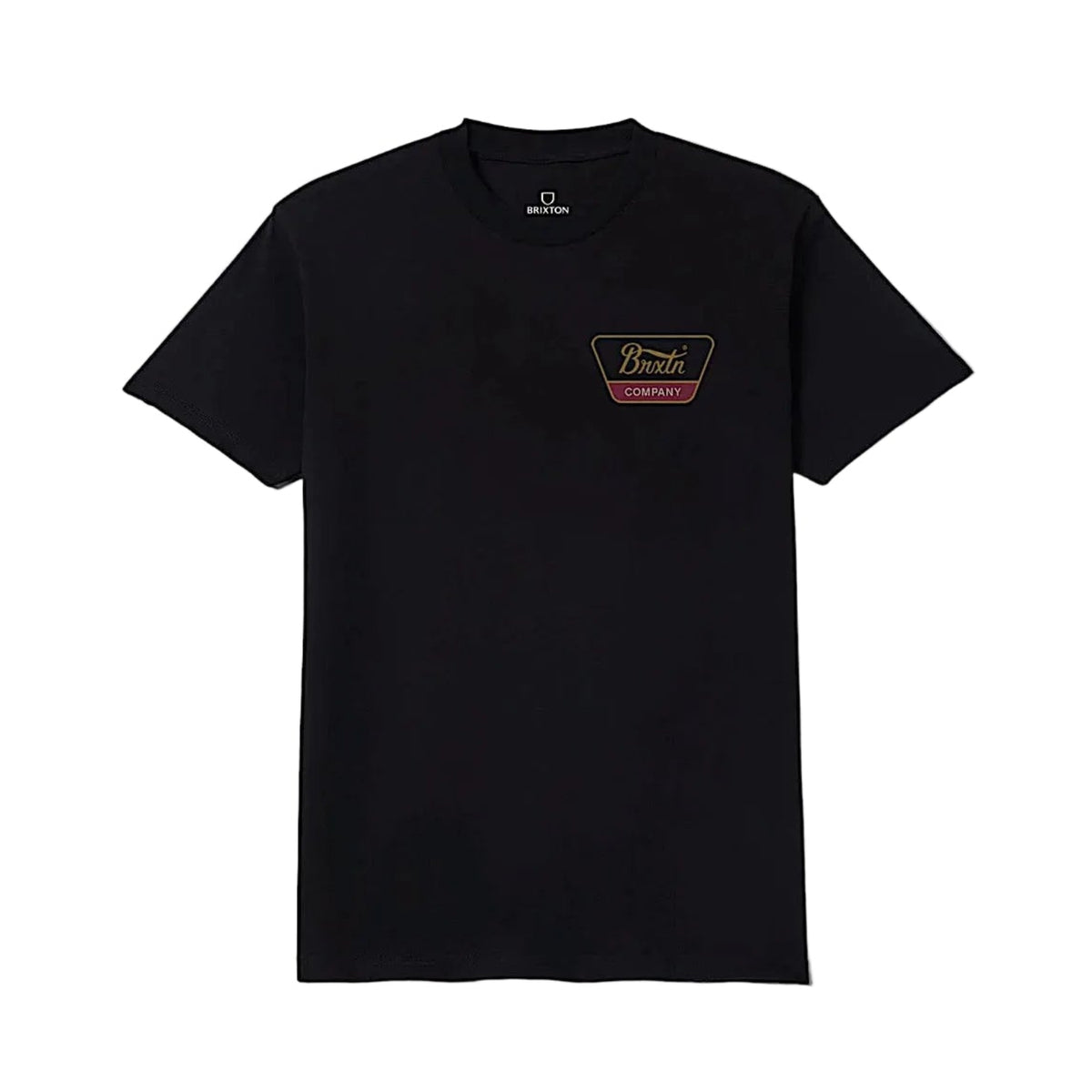 Brixton Men's Linwood Standard T-Shirt - Black/Metal Bronze/Red Mahogan