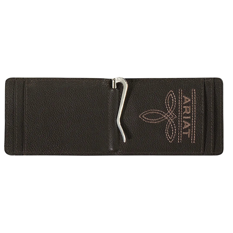 Ariat Bifold Money Clip - Roughout Tan