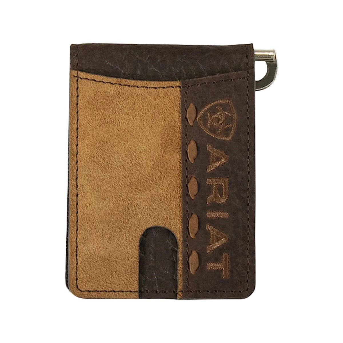 Ariat Bifold Money Clip - Roughout Tan