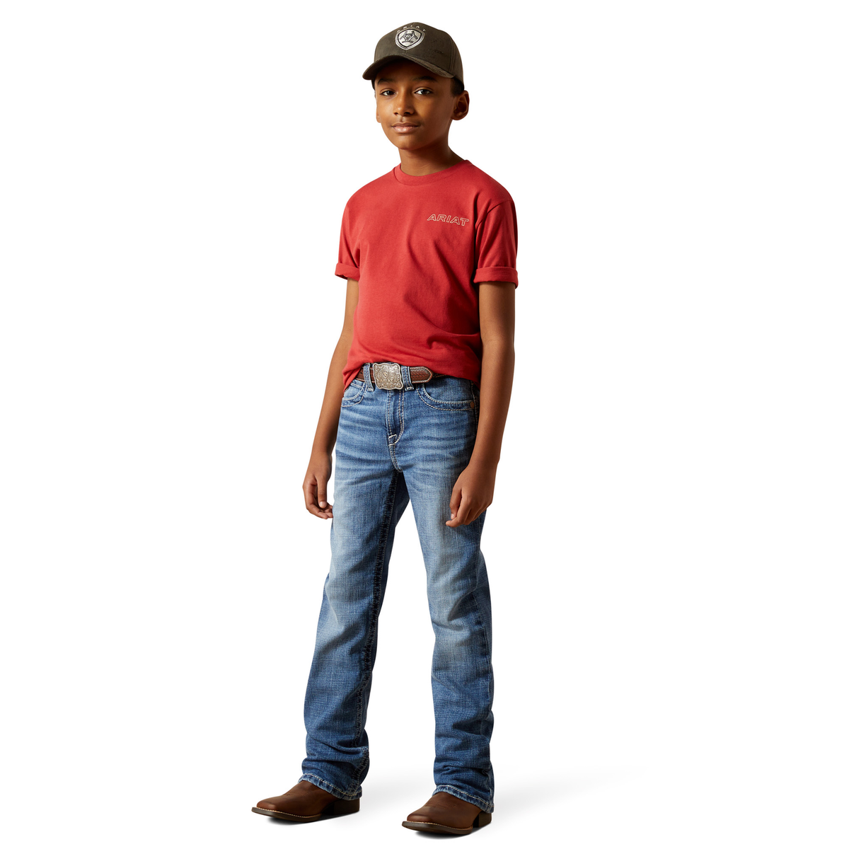 Ariat Boys B4 Relaxed August Boot Cut Jeans - Cory