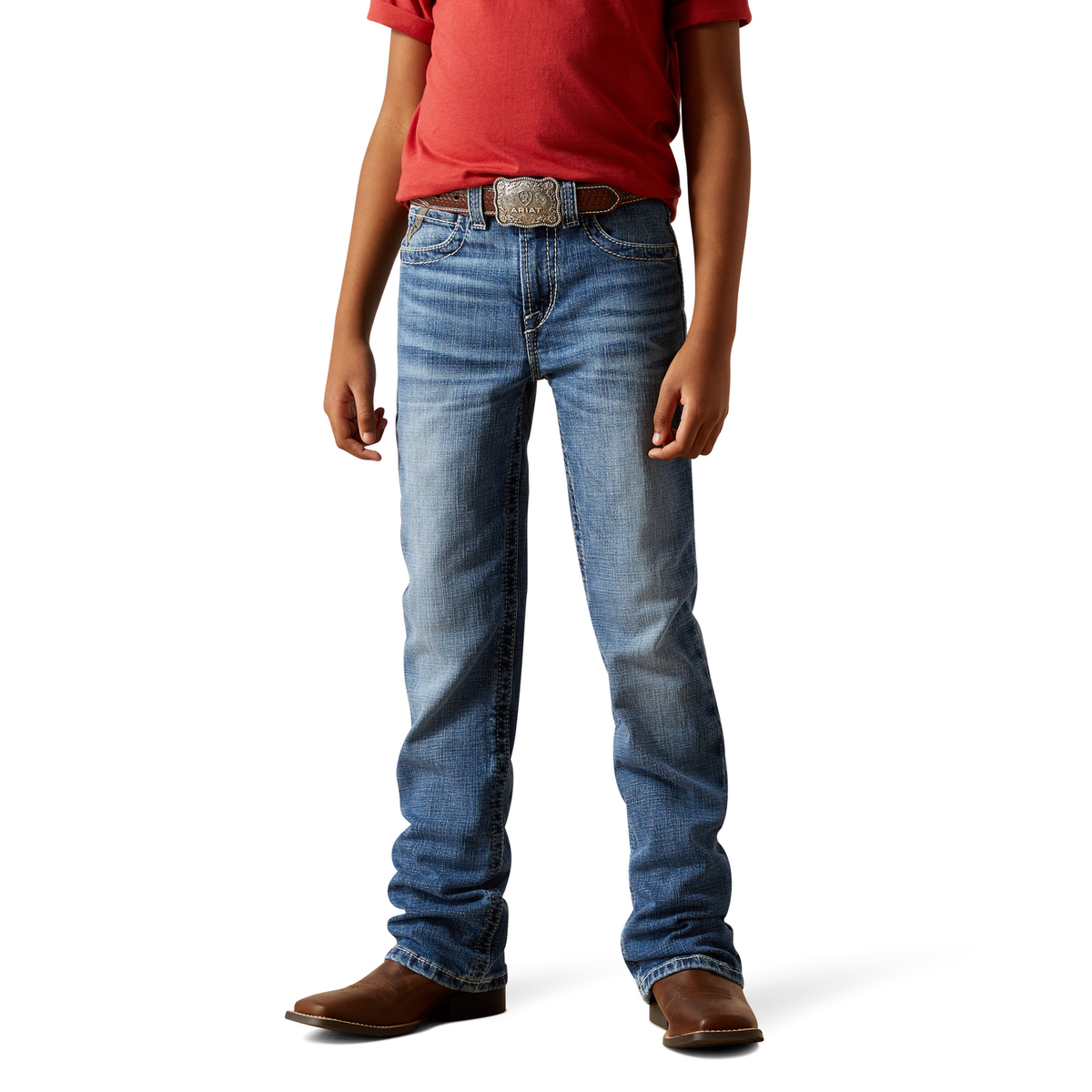 Ariat Boys B4 Relaxed August Boot Cut Jeans - Cory