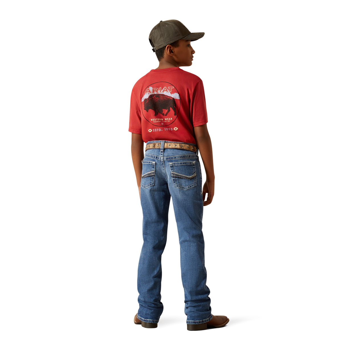 Ariat Boys B4 Relaxed August Boot Cut Jeans - Cory