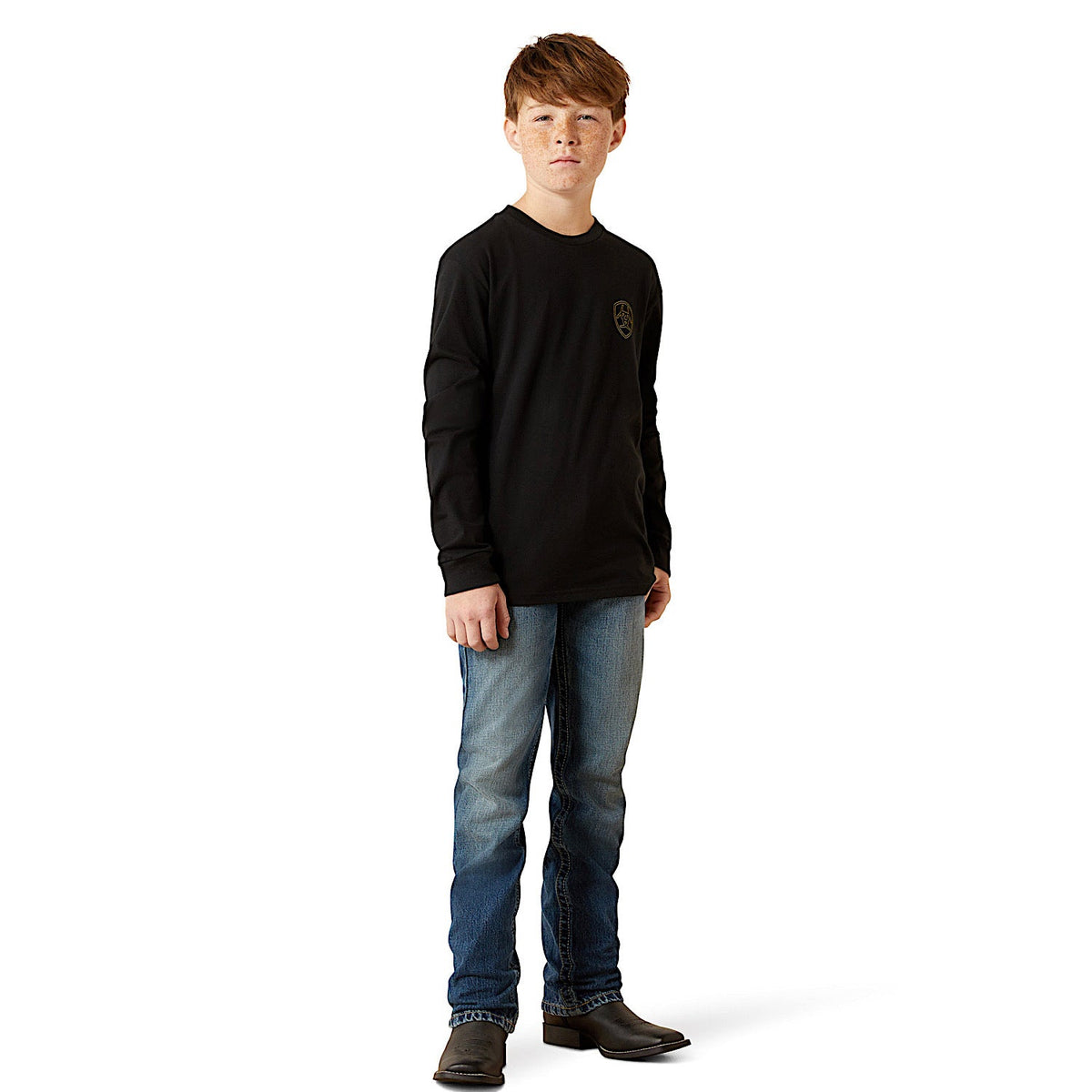 Ariat Boys Easy Rider Long Sleeve T-Shirt - Black
