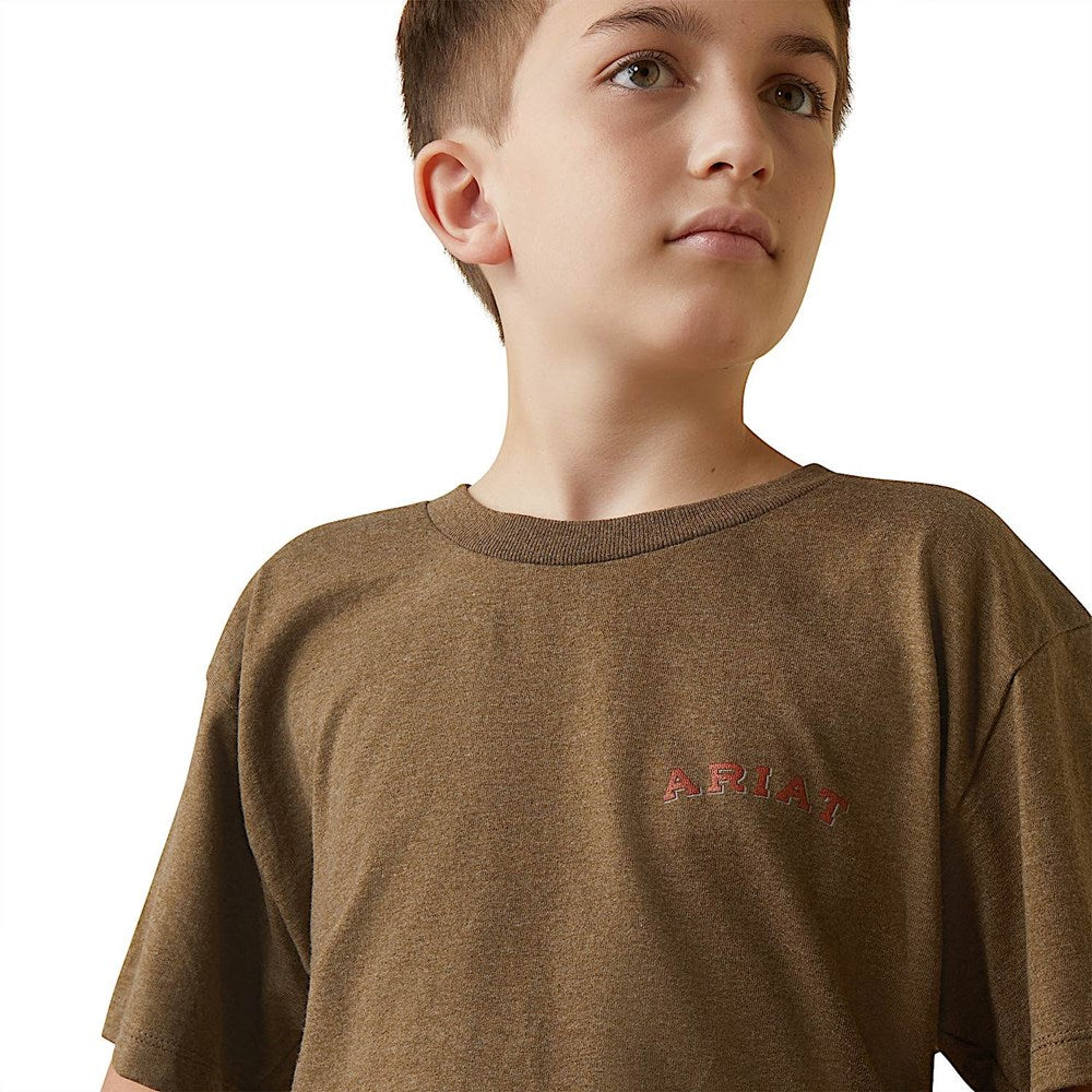 Ariat Boy’s Farm Truck T-Shirt Mocha Heather