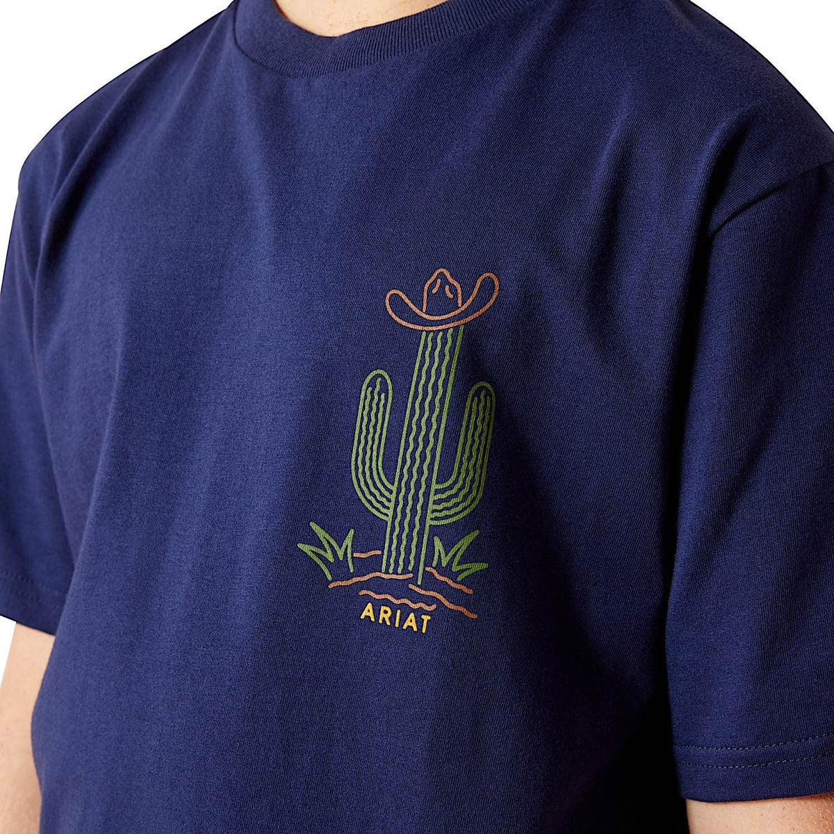 Ariat Boy’s Neon Cactus T-Shirt - Medieval Blue