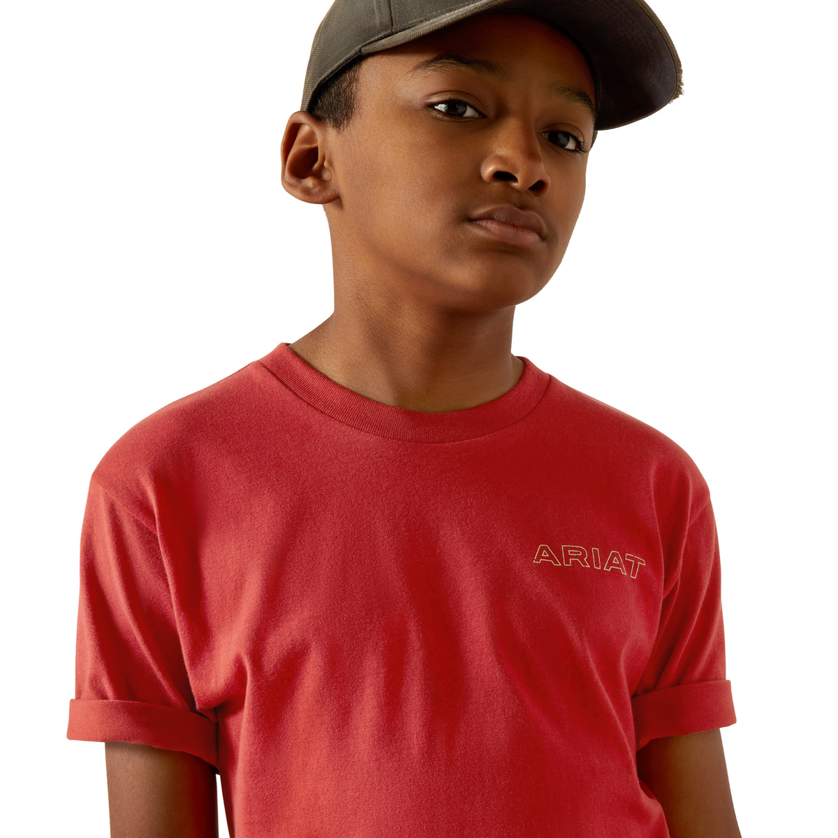 Ariat Boys Patriot Buffalo Coin Tee - Brick Red